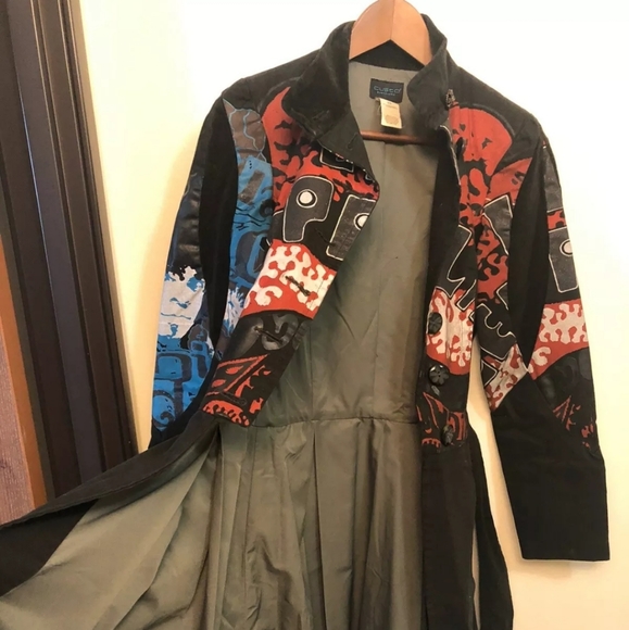 Custo Barcelona SPECIAL ADDITION ROCKSTAR TRENCH coat Copyright.Wearable art! - Picture 3 of 8